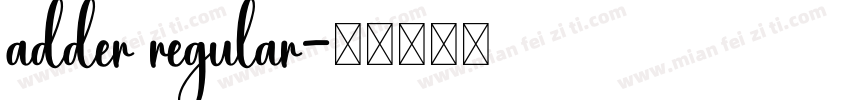 adder regular字体转换